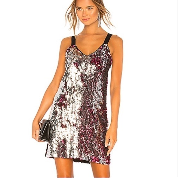 Tanya Taylor Becca Sequin Dress in Hot Pink Sz 2 - Picture 1 of 5